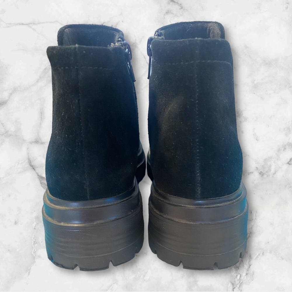 NEW VANELI Zilla Boots Black Suede Waterproof Side Zip Chunky Women's Size 6.5 - Picture 3 of 7